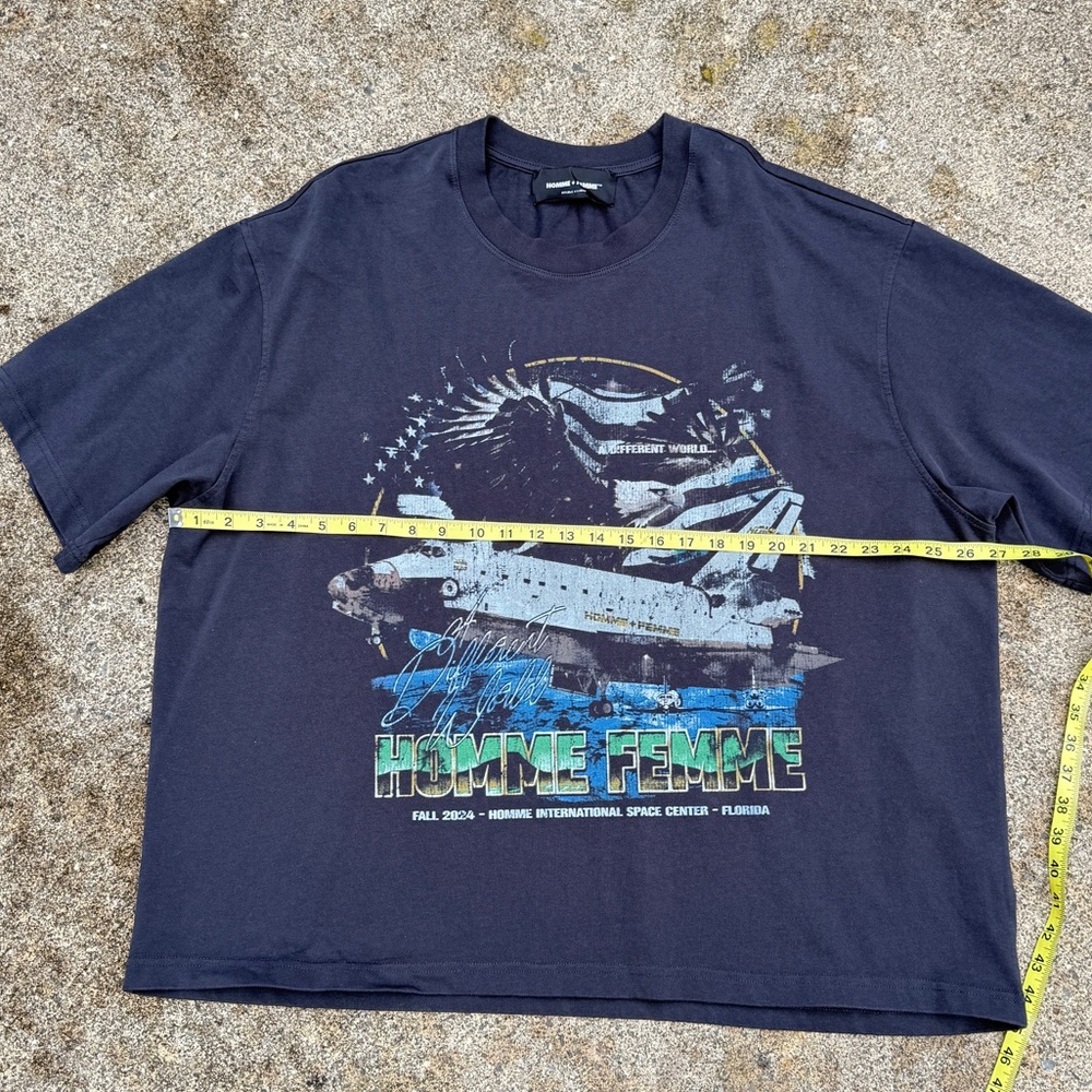 Homme + Femme Space Ship Black Tee size XXL - Picture 4 of 7